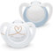 NUK Star Babyschnuller | 0–6 Monate | BPA-freie Silikonschnuller | blau | 2-teilig
