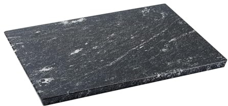 Koville Tagliere brasiliano in granito naturale per cucina, 40,6 x 30,5 cm, grande lastra di pietra fatta a mano per formaggio, salumi, pasticceria, regalo di nozze, regalo di inaugurazione della casa