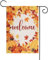 Thanksgiving Gartenflagge, 30 x 45 cm Gartenflaggen Willkommen Doppelseitige Thanksgiving Hofflaggen Ahornblatt Kürbis Thanksgiving Gartenflaggen für Zuhause, Rasen, Hof, Outdoor