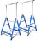 Cecaylie Lot de 2 tréteaux d'échafaudage pliables en métal - Charge maximale : 200 kg - 7 positions de hauteur - 80-130 cm Bleu