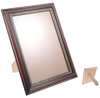 TOPPERFUN Alter Fotorahmen Grab Fotorahmen Malrahmen Mit Passepartout Bilder Angezeigt Hängender Präsentationsrahmen Desktop-fotorahmen A4 Klapprahmen Haushalt Bilderrahmen Ältere Holz