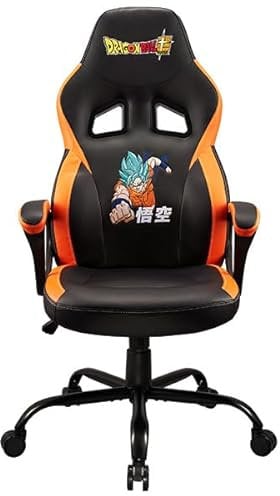 Subsonic, Dragon Ball Z, Silla de juego, silla gaming DBZ pop para adolescente o adulto, cómodo asiento basculante, reposacabezas y reposabrazos integrados, respaldo ergonómico, Negro