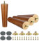 sourcing map 4Pcs Wood Furniture Leg, 7.87 Solid Wood Replacement Furniture Feet for Couch Sofa Cabinet,Light Brown