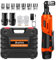 Lucn Ratchet Rattle Nut Gun 3/8 Drive 2X Batteries 150Nm Cordless Impact Wrench Orange