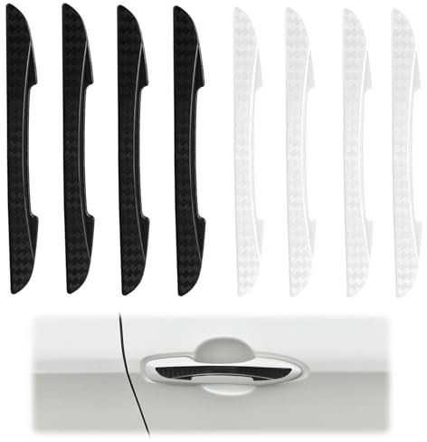 Yuiturt 8-Pack Car Door Protectors | Vehicle Edge Guards, Black & White, Scratch Protection, Wind Buffeting Reduction,Front And Rear Door Protection For Most Cars (14.5X1.1X0.6CM)