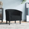 Myheimly Clubsessel, Sessel mit gepolstertem Sitz Armlehnen, Cocktailsessel mit Holzgestell, Loungesessel Relaxsessel Polstersessel, Samt Clubsessel Schwarz,Ohne Fußhocker