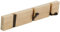 Cozensyson Patère Autocollante Solide en Bois avec 3 Crochets Pliables pour Accrocher Manteaux, Manteaux, Chapeaux, Écharpes, Sacs à Main et Clés