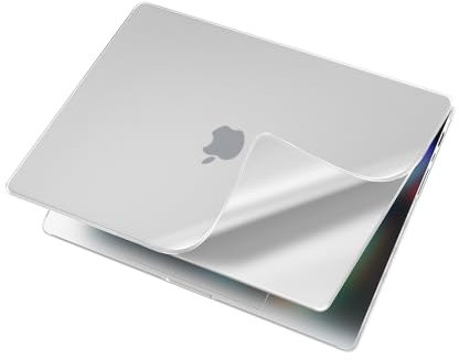 NPUOLS PP Weiche Hülle für MacBook Pro 14 Zoll 2024-2021 M4 M3 M2 M1 Pro Max A3112 A3401 A3185 A2992 A2918 A2779 A2442, Passform Kunststoff Schutzhülle + TPU Tastatur in EU Version, Mattweiß