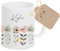 Manufaktur Liebevoll Tasse mit Namen Kinder Kindertasse mit Namen Becher Keramik Mädchen Junge Namenstasse Blumen Geschenk
