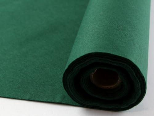 Minerva Rollo de tela de fieltro acrílico verde acebo – Peso medio y adecuado para hacer juguetes y manualidades en el hogar – Ancho aproximado: 45 cm – Se vende por rollo de 5 metros