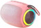AMSLSIU High Aesthetic Value Bluetooth Speaker Box 9D Explosive High Volume Matte High-end Feel Colorful Lighting ABS Sound Box, Pink