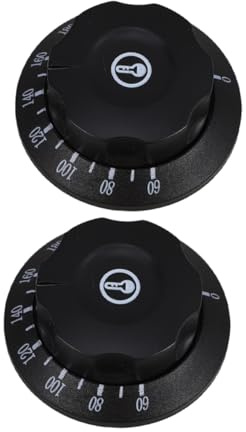 Baluue 2pcs Replacement Oven Knobs for Electric Ovens and Water Heaters Ergonomic Temperature Control Switches Compatible with Multiple Brands Use Thermostat Dials for Deep Fryers and