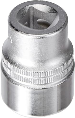 HAZET Steckschlüsseleinsatz 900-24 I 12,5 mm Vierkantantrieb, 24 mm Schlüsselweite, mit Rändelung I Steck-Nuss mit verchromter und polierter Oberfläche für Handbetätigung