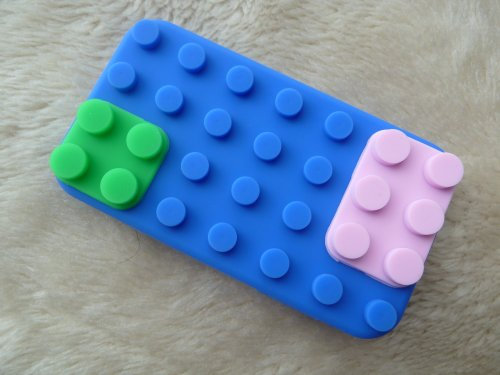 Dia Bleu foncé briques de construction Coque en silicone pour iPhone 3 3 G 3 GS