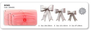 Bows (Size 4-6) - Set of 3 - JEM Sugarcraft Cutter great for cake makers