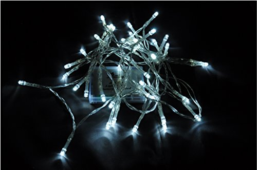 Karlling Battery Operated White 40 LED Fairy Light String Wedding Party Xmas Christmas Decorations(White)