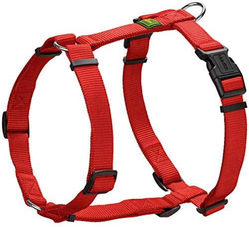 HUNTER Hundegeschirr VARIO RAPID, Farbe: rot, stufenlos verstellbar, robuster Steckverschluss, pflegeleichtes Nylonmaterial, hoher Tragekomfort, ideal für Alltag und Training, Größe: XXS