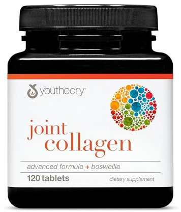 Youtheory Joint Collagen Advanced - Contains Undenatured Type II Collagen & Herbal Ingredients - Contains Bovine Source - Shellfish Free - 120 Tablets (60-Day Supply)
