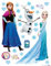1art1 Die Eiskönigin Olaf, Anna & ELSA Wand-Tattoo | Deko Wandaufkleber für Wohnzimmer Kinderzimmer Küche Bad Flur | Wandsticker für Tür Wand Möbel/Schrank 30x30 cm