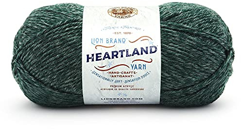 Lion Brand Yarn Heartland Yarn, Worsted-Weight Yarn for Knitting, Crocheting, and Crafting, 1 Pack, Kings Canyon