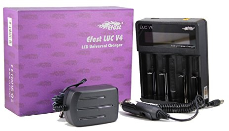 Efest LUC V4 Ladegerät mit enthalten Auto Ladekabel