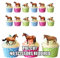 AK Giftshop PRE-CUT Farm Animals Horse Mix - Edible Cupcake Toppers/Cake Decorations (Pack of 12)