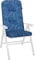 Angerer Stuhlauflage, Exklusiv Sesselpolster hoch Design Santorin, blau, 120x50x7 cm, 1024/096