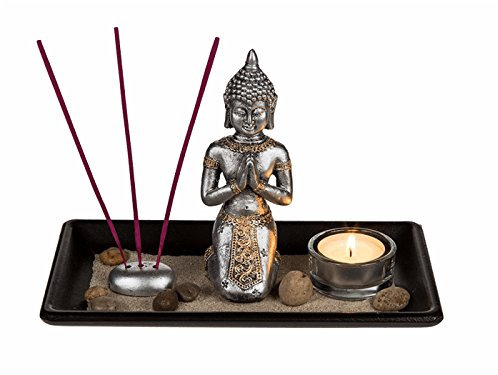 Out of The Blue 190147 Deko-Set, Polyresin, Schwarz, 23 x 7.7 x 12.8 cm