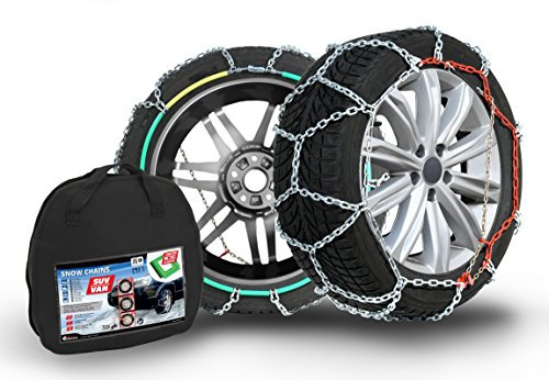 COMPASS Schneeketten SUV-Van für Reifen 235/65 R17, extra stark 16x27mm, TÜV geprüft, (250), 1 Paar