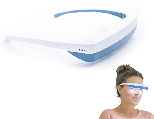 Luminette 3 Lichttherapie Brille - Tragbare Tageslicht Brille - Natürliche Linderung für Schlafprobleme, Saisonale Stimmungsstörungen und Jetlag - Sonnenlampe Lichttherapie (Blau)