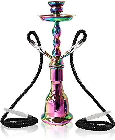 REANICE 17.7 Cachimba Shisha Set Chicha Avec 2 Tuyau, verre Ensemble narguilé Hookah (Couleur)