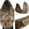 GOO GOO Tape in Extensions Echthaar, Tape Extensions Echthaar, 35cm 50g 20pcs, Extensions Echthaar, Haarverlängerung Echthaar, (T3/8)613 Ombre Blond