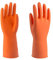 Holoras 3 Pairs Reusable Household Gloves, Yellow Rubber Kitchen Dishwashing Gloves for Kitchen, Garden Cleaning and Painting (Orange)