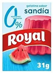 Royal - Preparado en Polvo Gelatina Sabor sandía, 0 % azúcares añadidos ROYAL 31 g