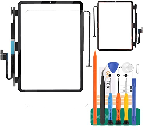 Per iPad Pro 11 2018 1st Touch Screen Sostituzione A2013 A1934 A1980 Digitizer 2020 2nd A2068 A2230 A2231 A2228 Kit di lenti in vetro pannello sensore (Pro 11 1st 2018 nero)