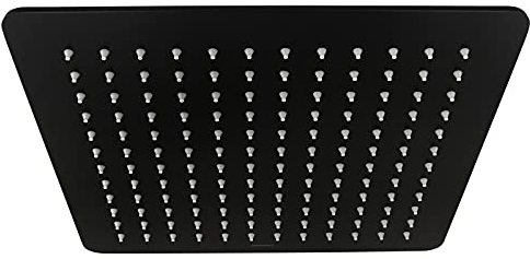 Welfenstein Regenbrause 30x30cm ES30-PA schwarz matt eckig Edelstahl Duschkopf