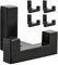 SARIHOSY Lot de 5 porte-manteaux carrés, Pour cuisine, chambre, salle de bain et autres scènes de famille - crochet adhésif mural Noir, Lot de 5 porte-serviettes - Pour vêtements