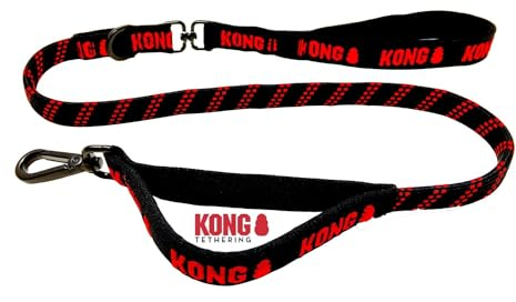KONG Basic Dog Leashes Kong Zero-Shock Leash One Size Black