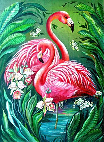8000-teiliges Puzzle, das Flamingo zeichnet, Familie und Freunde, Bildungsurlaub