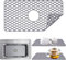 AUAUY Tappetino per Lavello in Silicone, 1 Pezzi Tappetino in Rete Antiscivolo Resistente al Calore per Lavello da Cucina in Acciaio Inossidabile, Lavandino del Bagno (Grigio, 62,5 x 33 cm)