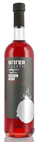 Bitter Fusetti Cacao, Liquore Aperitivo da Infuso a base di erbe, piante aromatiche, fave di cacao, spezie e agrumi, 25% Vol, Bottiglia in Vetro da 70 cl