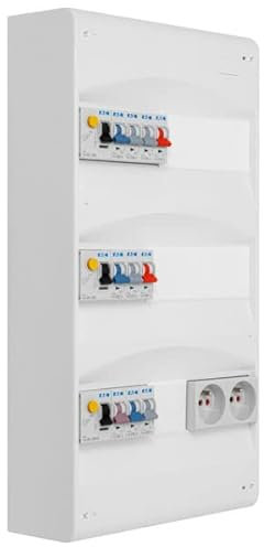EATON - Tableau 3 rangées pré-équipé 2 inter. diff. 40A + 1 inter. diff. 63A + 10 disjoncteurs