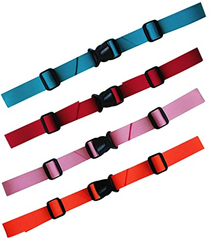Helweet Verstellbarer Brustgurt Rucksack, Gurt für Rucksack, Nylon Brustgurt, Brustgurt für Schulranzen, Geeignet für Erwachsene, Geeignet zum Joggen und Wandern, 4 Stück