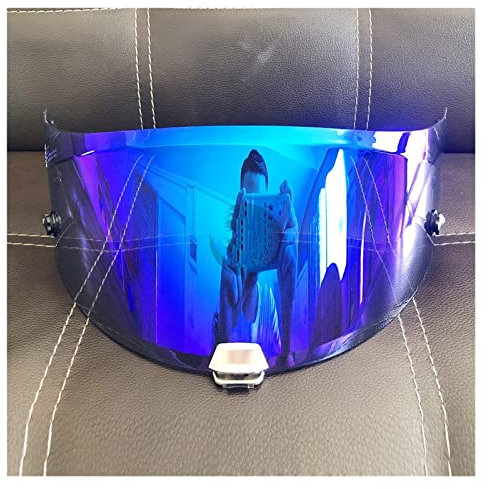 Helmet Visor, Gold Iridium Motorcycle Full Face Helmet Visor Lens Case Compatible With H-JC RPHA-11 RPHA-11/70 Visor Mask (Color : Ice blue)