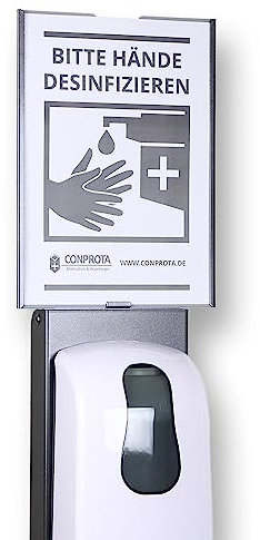 SWAVGO - Infotafel für Hygienestation mit Desinfektionsspender (Info Tafel Sensor)
