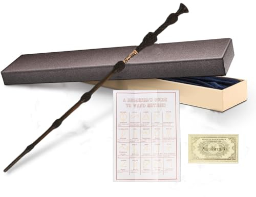 MeYuxg Baguette Magique Harry Potter avec Coffret Cadeau Exquis, Jouet Cosplay Props Article de Fan pour Enfants à Partir de 7 Ans, Décoration