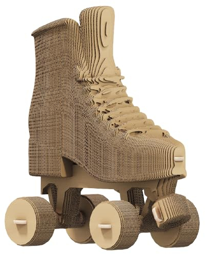 CARTONIC 3D-Puzzle-Set – Roller Skates – 3D-Puzzle aus Karton – der Karton verwandelt sich in eine Figur in Relief – für alle Altersgruppen – 156-teiliges 3D-Puzzle