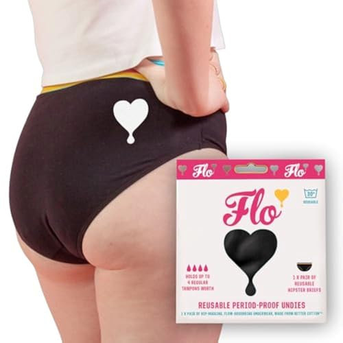 Flo Period Pants – Leakproof & Machine Washable Period Pants for Women & Teens – Ideal for Postpartum, Incontinence & Heavy Flow Menstrual Cycles