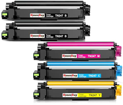 HenceBuy TN-243CMYK TN247 Toner Kompatibel für Brother TN243CMYK TN-247 für Brother MFC-L3750CDW MFC-L3770CDW MFC-L3730CDN DCP-L3550CDW DCP-L3510CDW HL-L3270CDW HL-L3210CW HL-L3230CDW (5er-Pack)