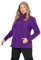 Ulla Popken Fleecejacke, Baukastensystem, Innenjacke, Stehkragen Giacca in Pile, Prugna Scura, 50-52 Donna